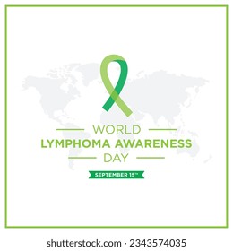 Lymphoma awareness day greetings vector.