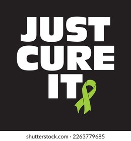 Lymphoma Awareness T Shirt Design, Green Ribbon Vector