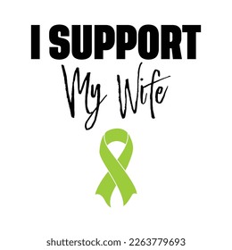 Lymphoma Awareness T Shirt Design, Green Ribbon Vector