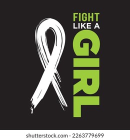 Lymphoma Awareness T Shirt Design, Green Ribbon Vector