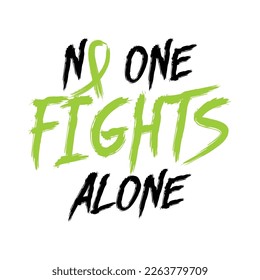 Lymphoma Awareness T Shirt Design, Green Ribbon Vector