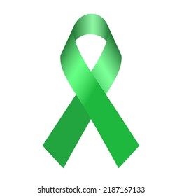 Lymphoma Cancer Ribbon Isolated On White Background Vector Illustration