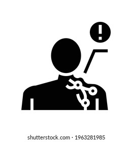 lymphoma disease line icon vector. lymphoma disease sign. isolated contour symbol black illustration