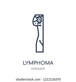 Lymphoma icon. Lymphoma linear symbol design from Diseases collection. Simple outline element vector illustration on white background.