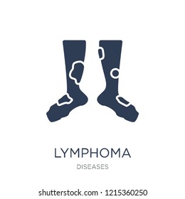 Lymphoma icon. Trendy flat vector Lymphoma icon on white background from Diseases collection, vector illustration can be use for web and mobile, eps10