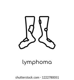 Lymphoma icon. Trendy modern flat linear vector Lymphoma icon on white background from thin line Diseases collection, editable outline stroke vector illustration