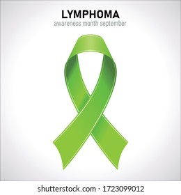 Lymphoma Lime Green Ribbon Vektor