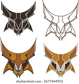 LYNX CAT IN GEOMETRIC LINES - ROBOTIC, BRAND OR LOGO