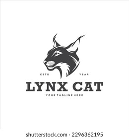 Lynx Cat Logo Design Vector Image