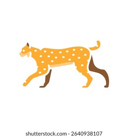 lynx color flat icon for digital and print projects. North american animals. Minimal clean icons for apps and websites. Modern simple icons for UI UX and branding