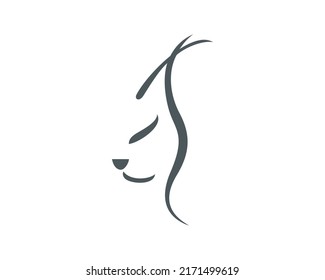 Lynx Face Symbol Visualized With Simple Touch