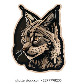Lynx Flat Icon Isolated On White Background