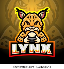 Lynx gamer mascot esport logo design