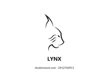 lynx head black logo icon designs