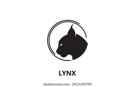 lynx head black logo icon designs