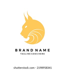 Lynx head logo design vector