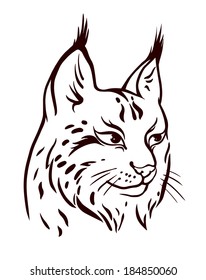 Lynx head tattoo
