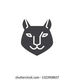 Lynx head vector icon. filled flat sign for mobile concept and web design. bobcat animal glyph icon. Wild animals symbol, logo illustration. Pixel perfect vector graphics