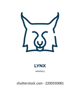 Lynx icon. Linear vector illustration from animals collection. Outline lynx icon vector. Thin line symbol for use on web and mobile apps, logo, print media.
