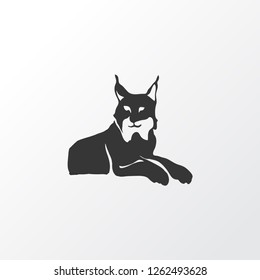 Lynx icon symbol. Premium quality isolated wildcat element in trendy style.