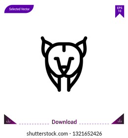 lynx icon vector . Best modern, simple, isolated, application ,ecology icons, logo, flat icon for website design or mobile applications, UI / UX design vector format