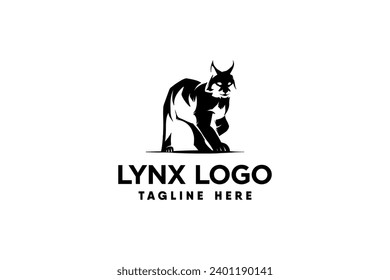 lynx logo vector with modern and clean silhouette style