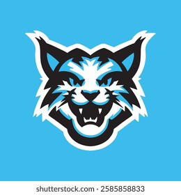 Lynx mascot sports logo, isolated vector illustration