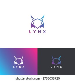 Lynx Minimal Gradient Logo Design 