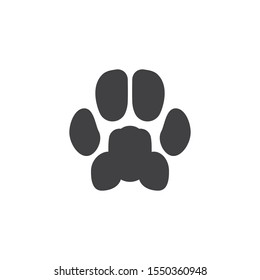 Lynx Paw Print Vector Icon. Filled Flat Sign For Mobile Concept And Web Design. Bobcat Animal Footprint Glyph Icon. Symbol, Logo Illustration. Vector Graphics