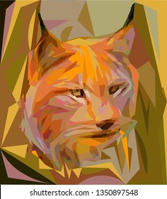 Lynx polygon vector illustration