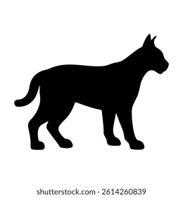 Lynx silhouette icon vector flat design on white background.