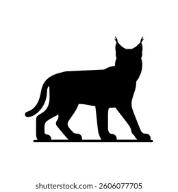 Lynx vector icon silhouette vector flat illustration design.