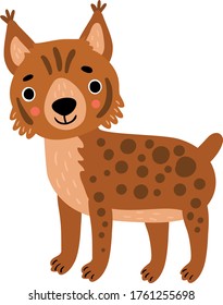 Lynx. vector illustration. Cute character.