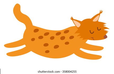 Lynx. Ilustración vectorial, aislar sobre fondo blanco