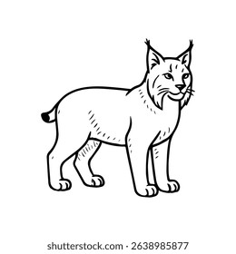 lynx vector realistic line icon on white background
Vector line icon animal, wildlife