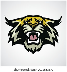 Lynx Wildcat Bobcat Tiger Big Cat Logo Mascot Vector Illustration