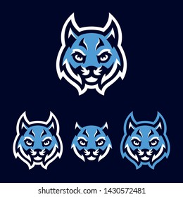 lynx wildcat logo mascot illustration