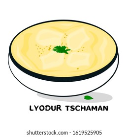 lyodur tschaman indian Jammu and Kashmir Food Vector