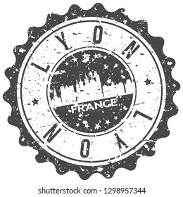 Lyon France. City Skyline. Silhouette City. Design Vector. Famous Monuments.