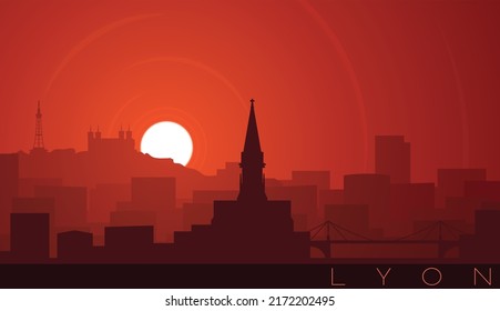 Lyon Low Sun Skyline Scene