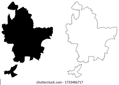 Lyon Metropolis Department (France, French Republic, Auvergne-Rhone-Alpes region, ARA) map vector illustration, scribble sketch Grand Lyon map