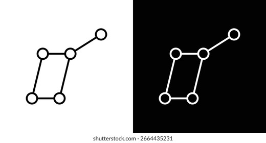 Lyra Constellation icon in line shapes, thin line design vector illustration