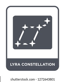 lyra constellation icon vector on white background, lyra constellation trendy filled icons from Astronomy collection, lyra constellation simple element illustration