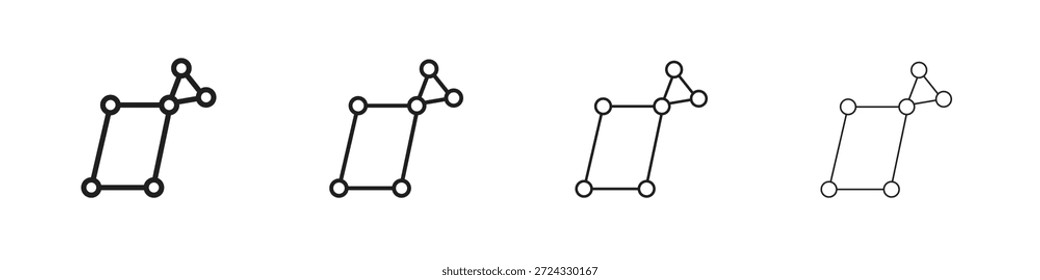 Ícones de Lyra Constellation para conceito móvel e web design de cor editável
