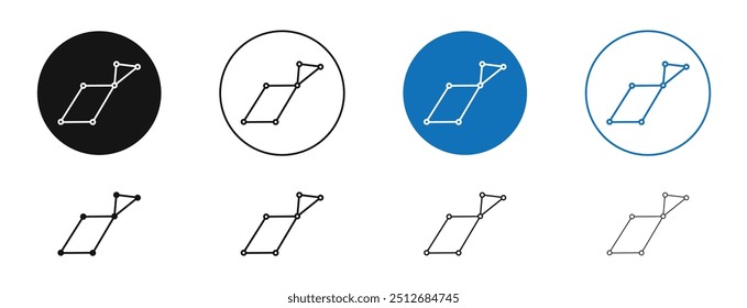 Lyra Constellation in set in black and blue color