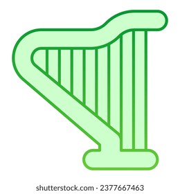 Lyra gradient line icon. Harp symbol, outline style pictogram on white background. Patrick day and music sign for mobile concept and web design. Vector graphics