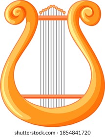 Lyre Greek classical music instrument illustration