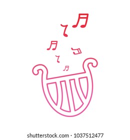 lyre harp musical instrument icon image 