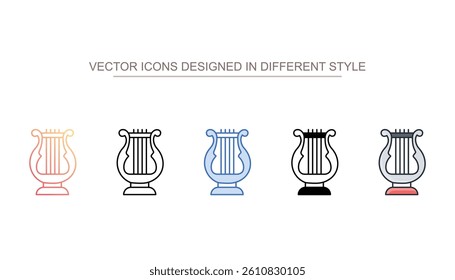 Lyre icon design with white background stock illustration
