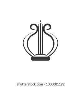 lyre icon. Detailed icon of musical instrument icon. Premium quality graphic design. One of the collection icon for websites, web design, mobile app on white background